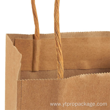 Kraft Paper Twist Handle Promotional Gift paper Bag